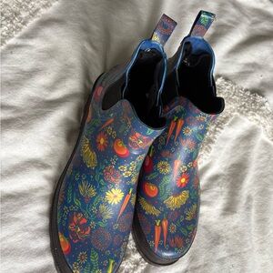 GOGO Colorful Floral Winter Rain Boots